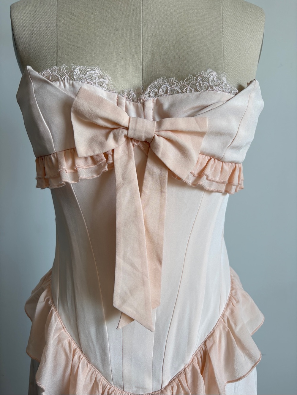New For Love And Lemons “Harmony” High-Low Ruffle Dress Sz Small - Picture 4 of 16